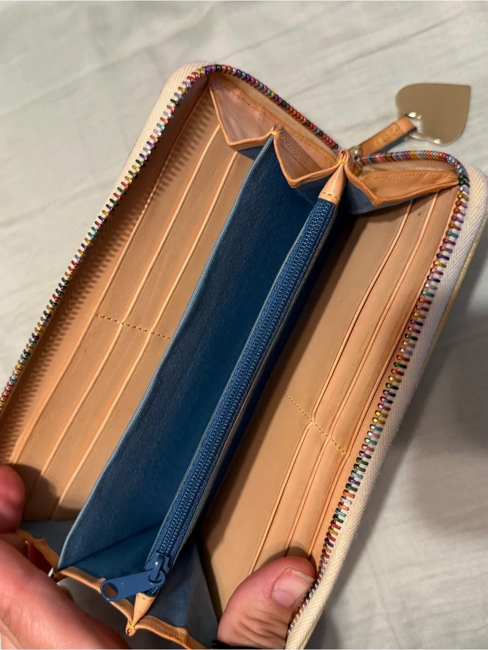 Dooney & Bourke Y2K vintage rainbow zip wallet